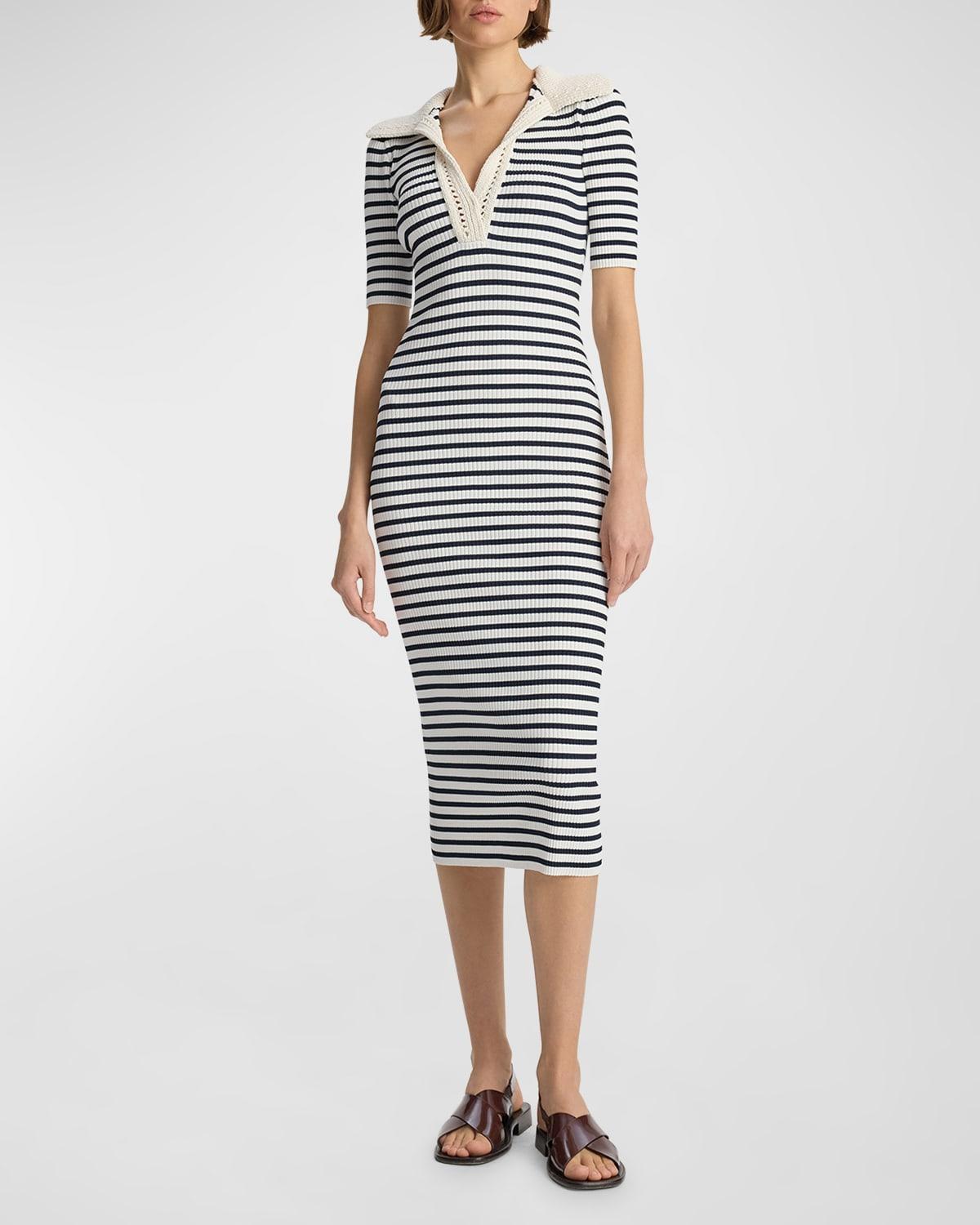 Womens Darcy Striped Knit Midi-Dress Product Image