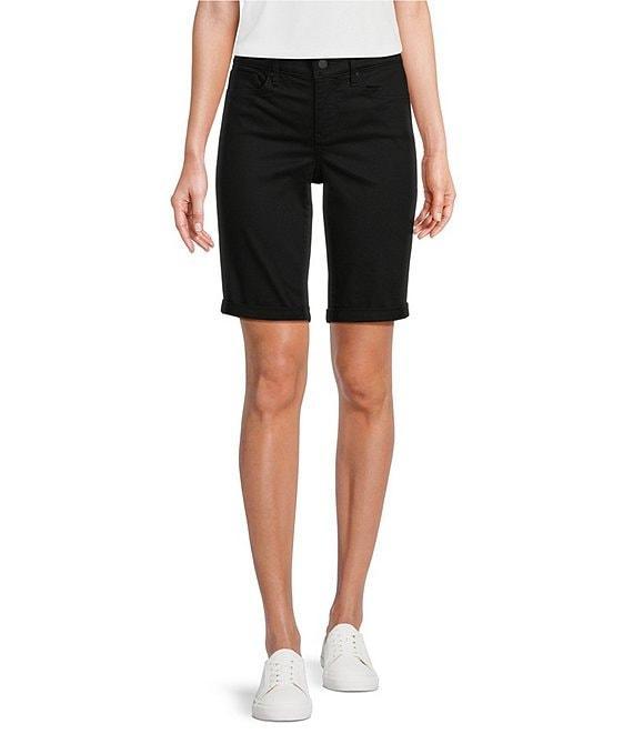 NYDJ Briella Rolled-Cuff Mid Rise Stretch Denim Bermuda Shorts Product Image
