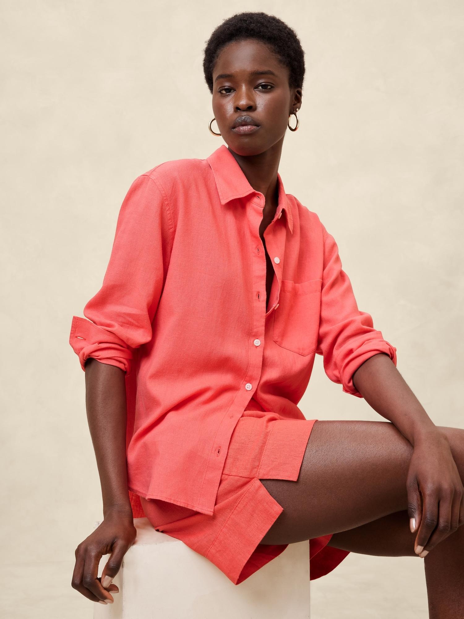 Classic Linen-Blend Shirt Product Image