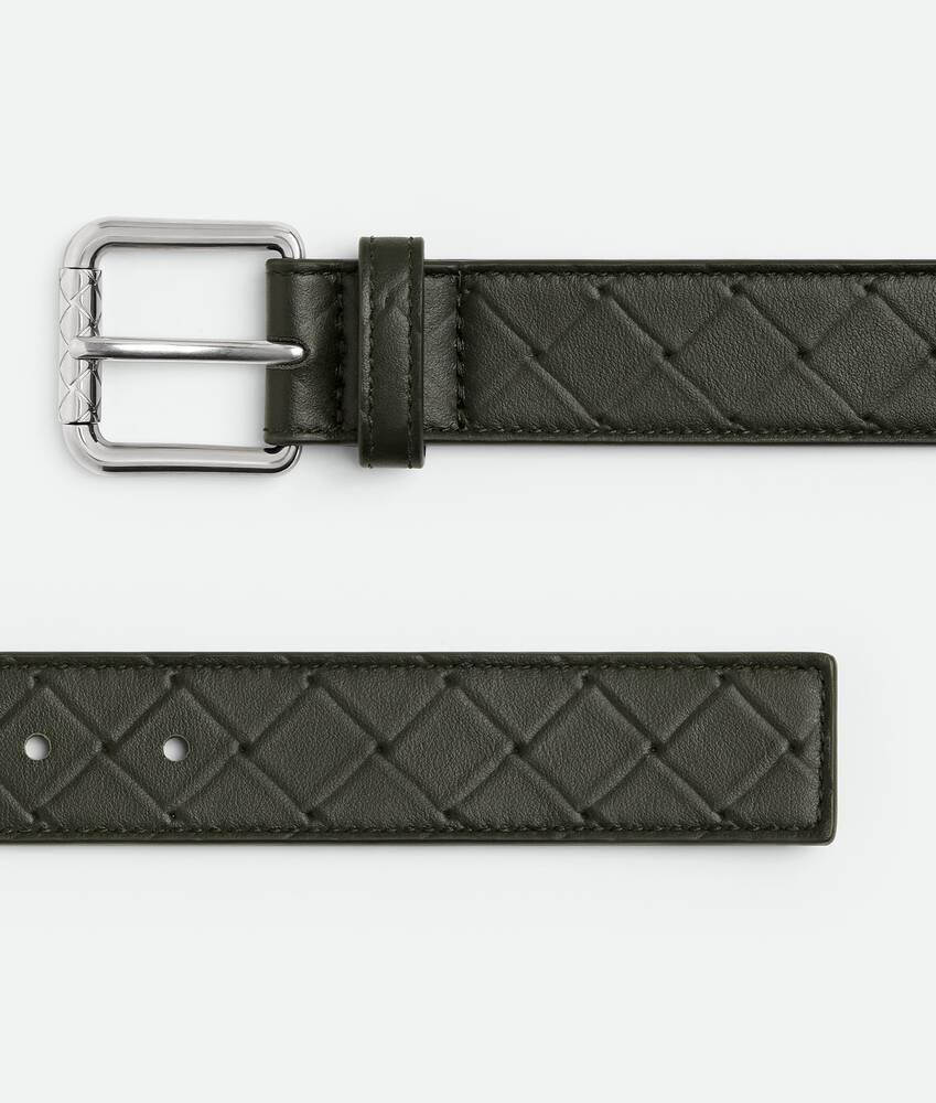 Men's Intrecciato Stamp Belt in Camping Product Image