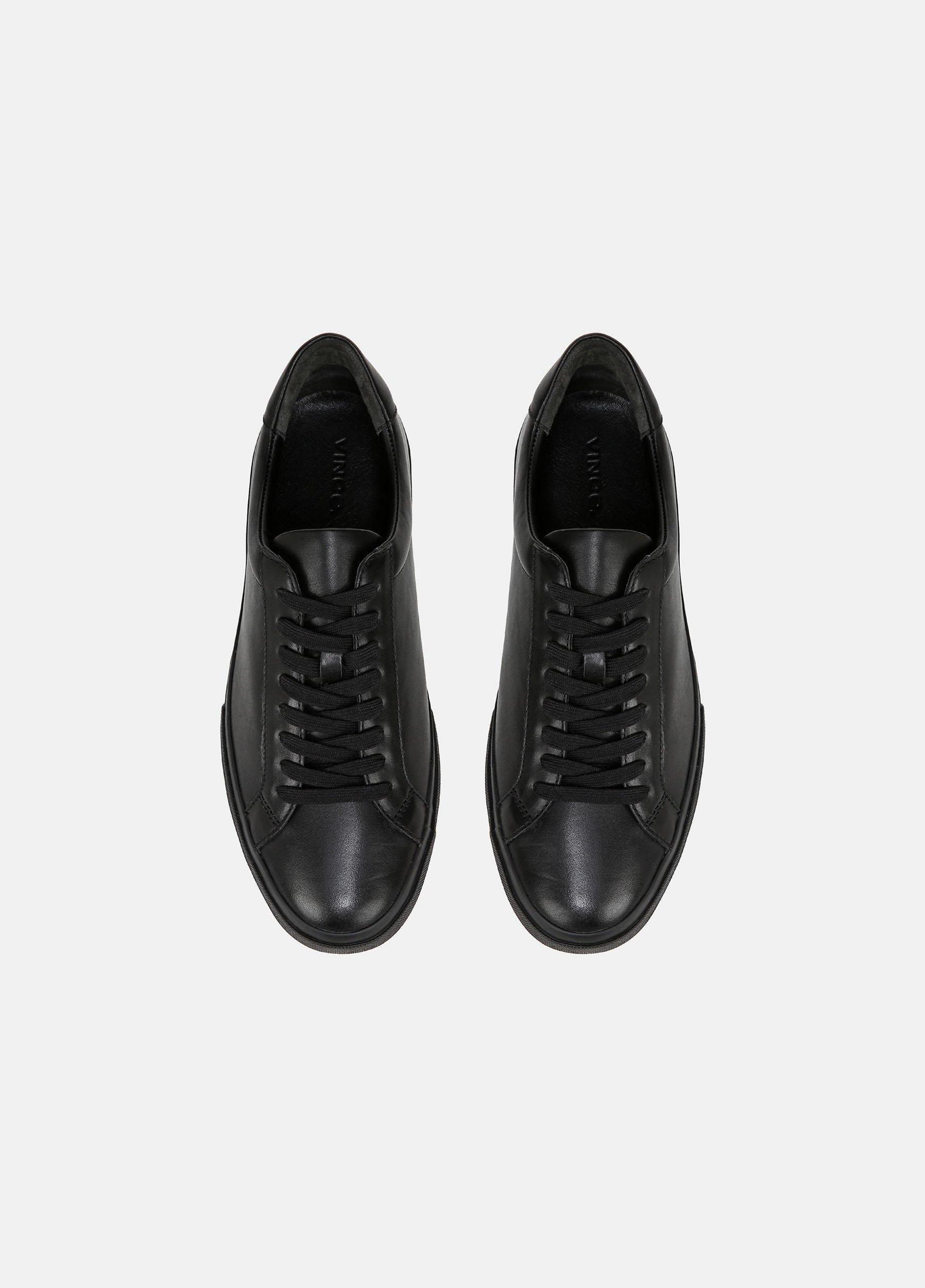 Mens Fulton Leather Sneaker, Black/black, Size 10 Vince Product Image