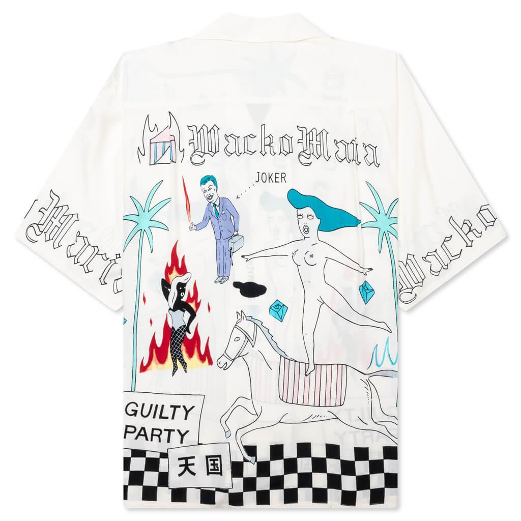 Hawaiian S/S Shirt Type-8 - White Male Product Image