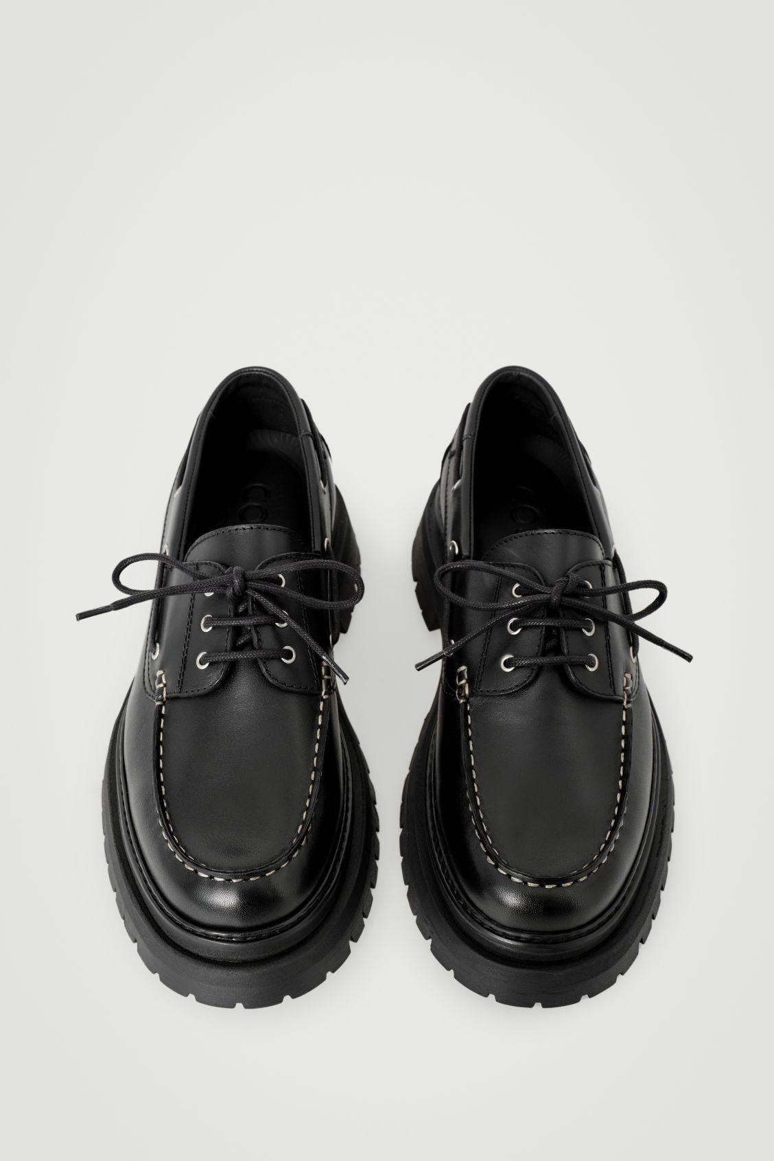 CHUNKY LEATHER BOAT SHOES Product Image