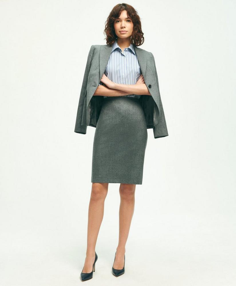 Wool Flannel Pencil Skirt Product Image