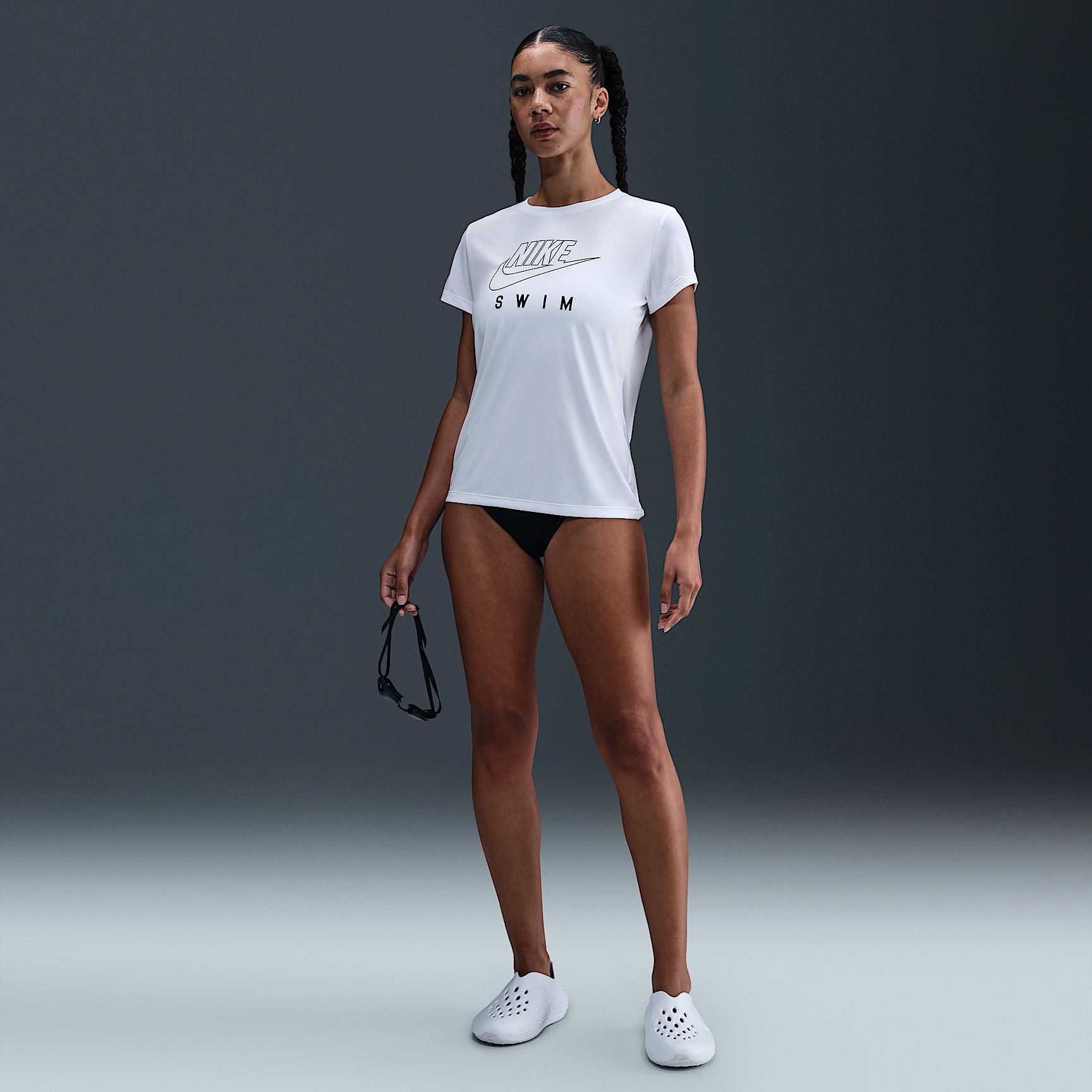 Nike Women's Swim Swoosh Hydroguard Short-Sleeve Top Product Image