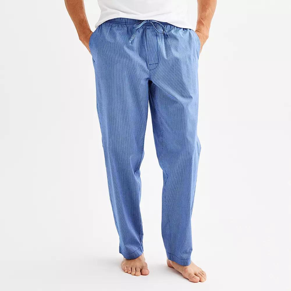 Men's Sonoma Goods For Life® Woven Pajama Pants, Size: Large, True Blue Pinstripe Product Image