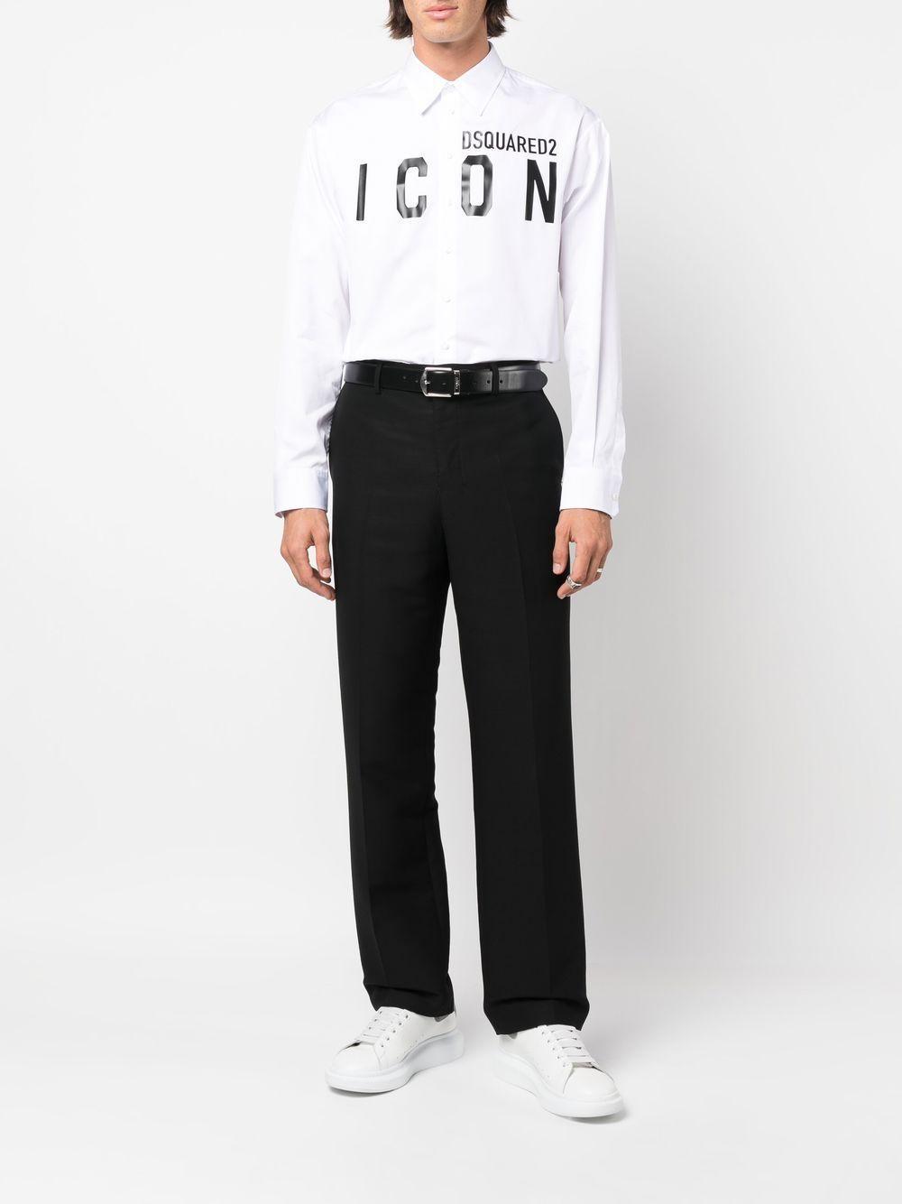logo-print cotton shirt Product Image