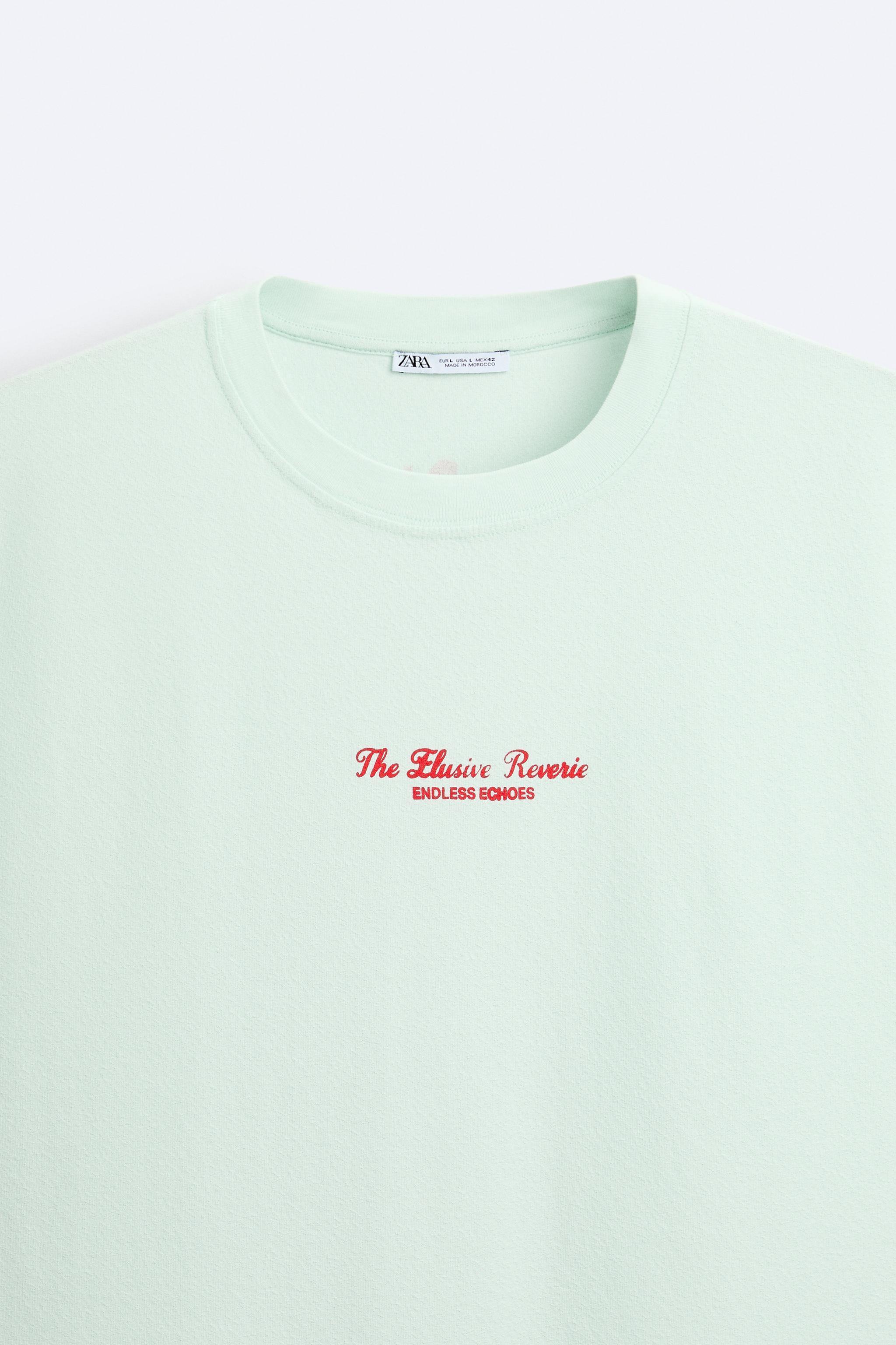 PRINTED TEXT JACQUARD T-SHIRT Product Image