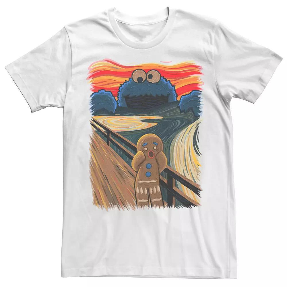 Men's The Cookie Muncher Gingerbread Man Scream Graphic Tee, Size: Small, White Product Image