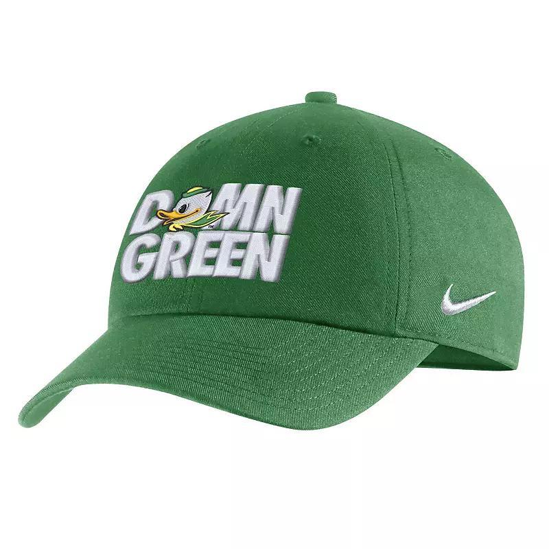 Mens Nike Oregon Ducks Grass Is Heritage 86 Adjustable Hat Product Image