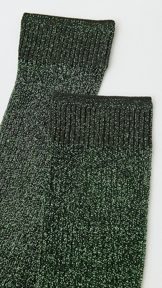 High Heel Jungle Shimmery Lights Metallic Socks | Shopbop Product Image