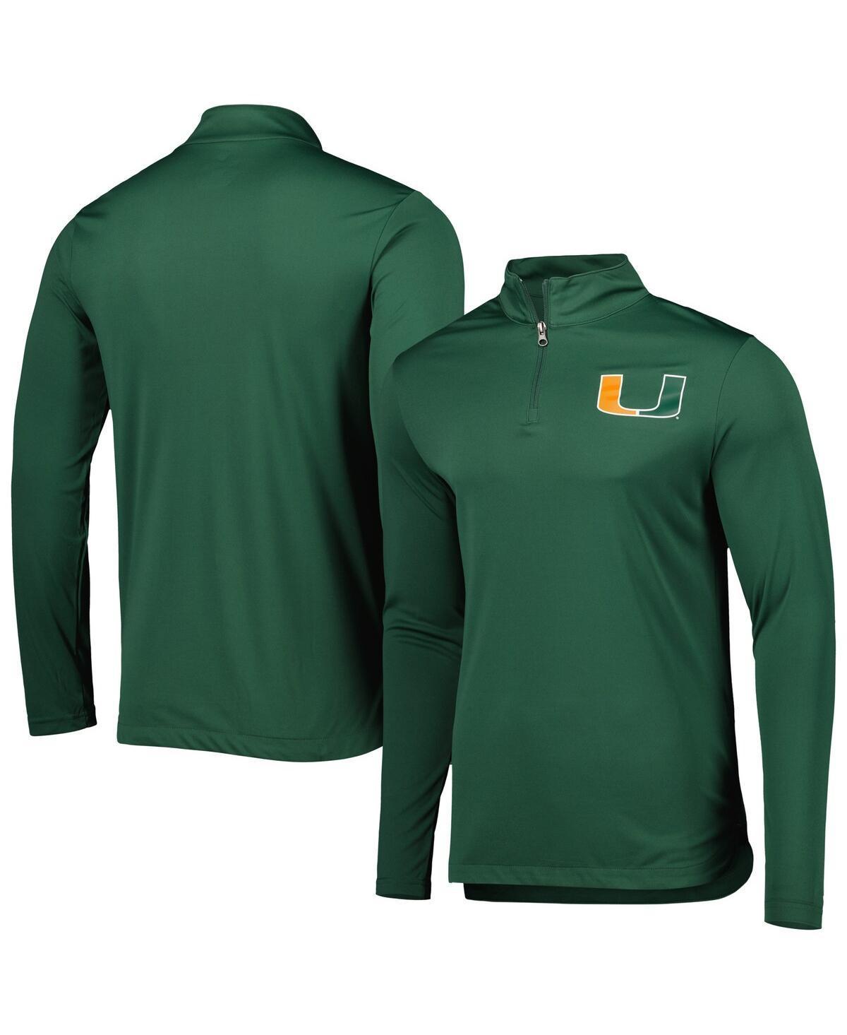 Men's Fanatics Branded Green Miami Hurricanes Tough Minded Quarter-Zip Top, Size: XL Product Image
