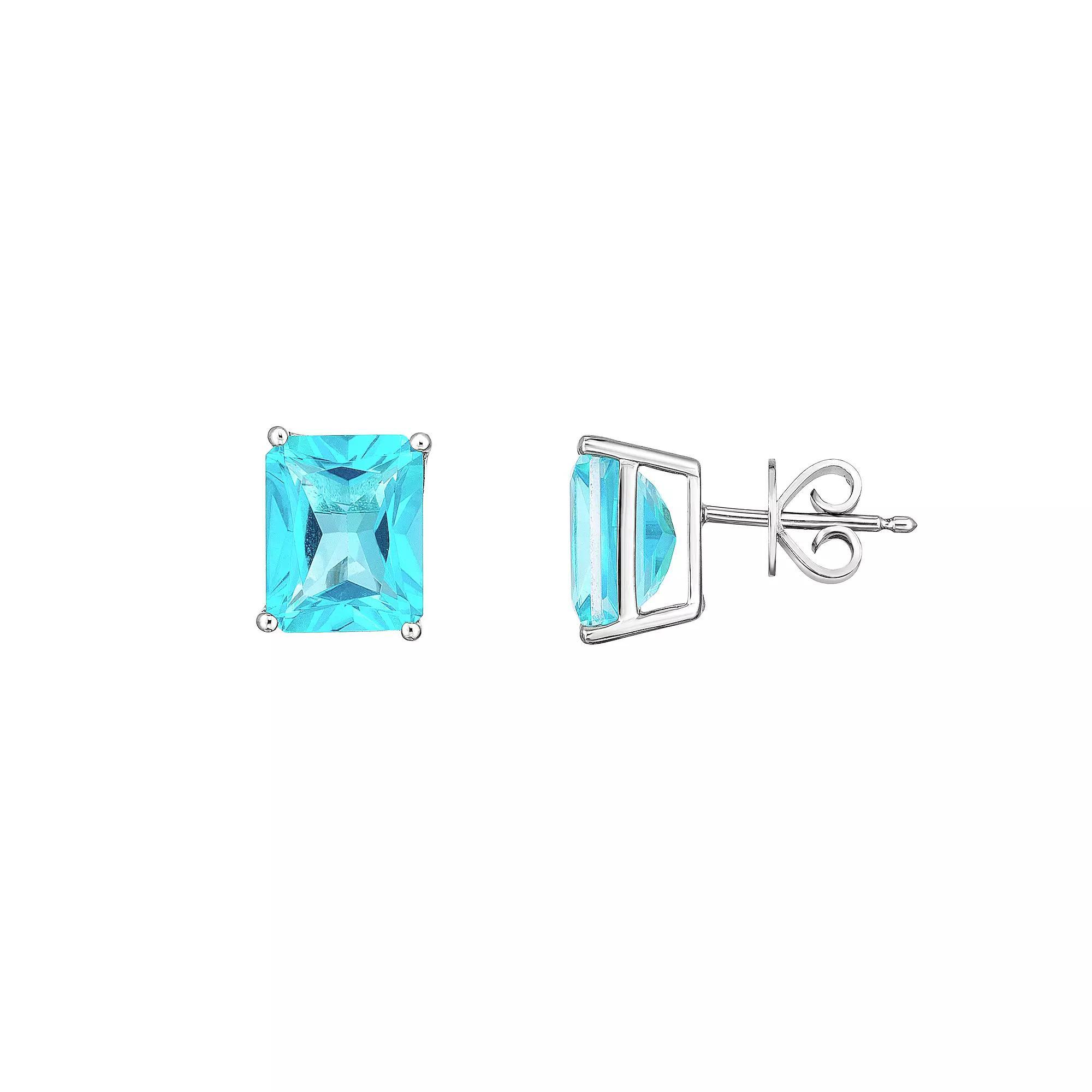 Sterling Silver Paraiba Mystic Topaz Earrings, Women's Product Image