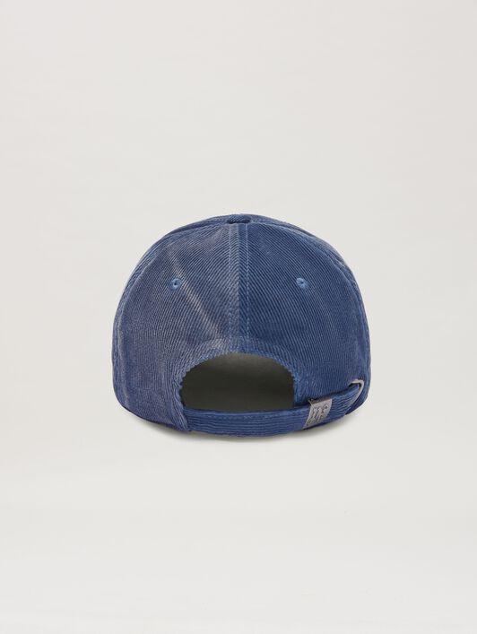 CURVED LOGO CORDUROY CAP VINTAGE BLACK - Product Image