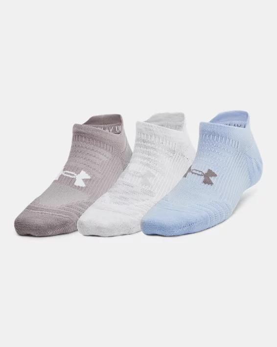 Women's Under Armour UA Play Up 3-Pack No-Show Tab Socks, Size: Medium, Black Product Image