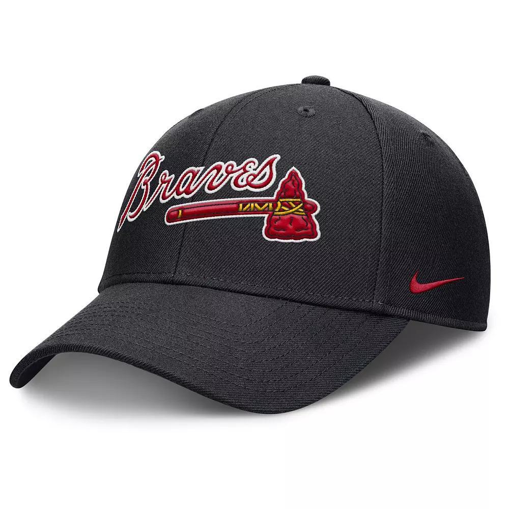 Men's Nike Navy Atlanta Braves Rise Gaberdine Adjustable Hat, Size: Medium/Large, Blue Product Image