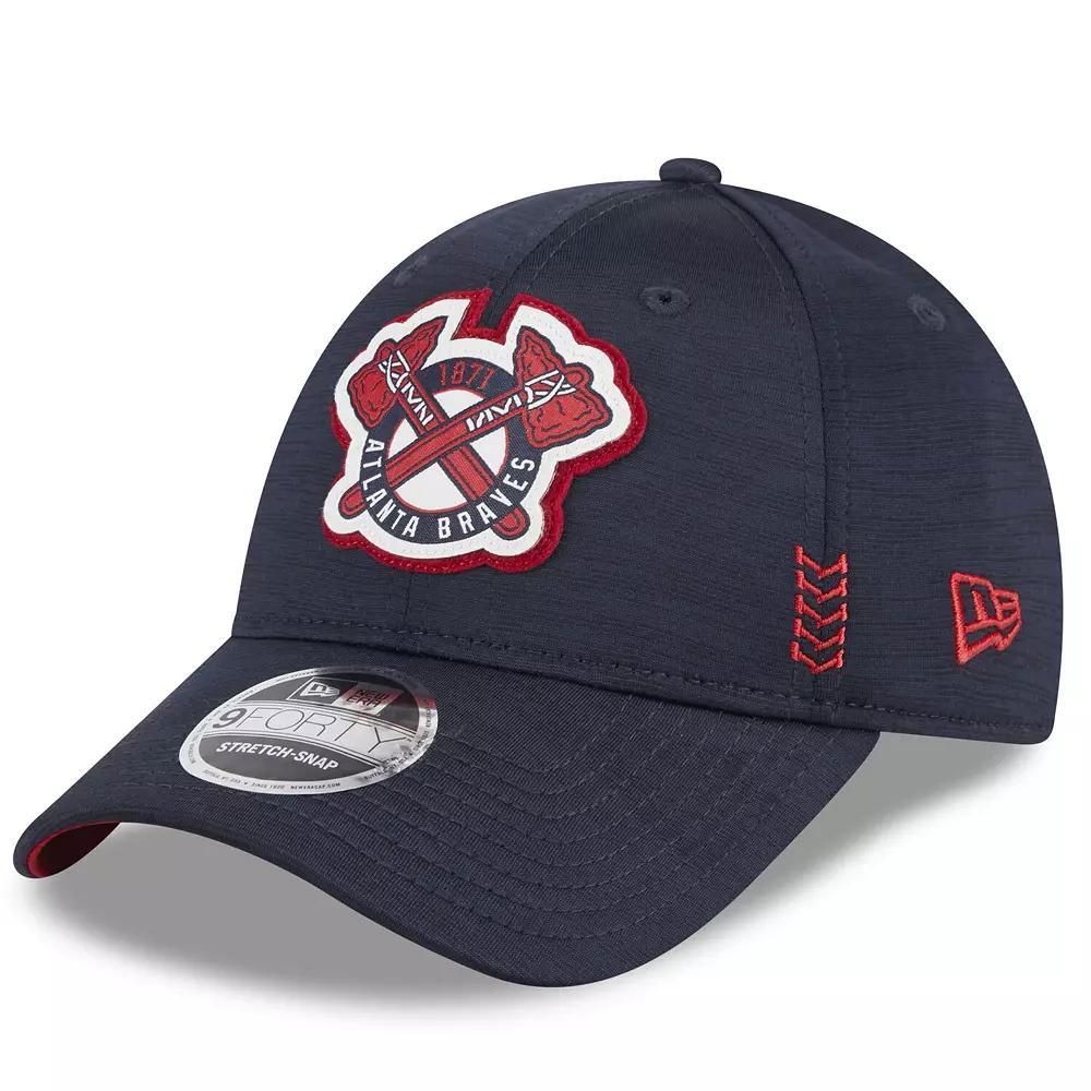 Men's New Era  Navy Atlanta Braves 2024 Clubhouse 9FORTY Adjustable Hat, Blue Product Image
