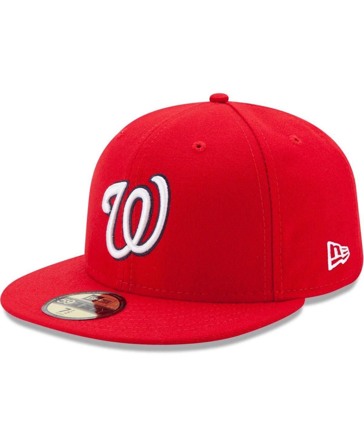 Men's New Era Red Washington Nationals Game Authentic Collection On-Field 59FIFTY Fitted Hat, Size: 7 7/8 Product Image