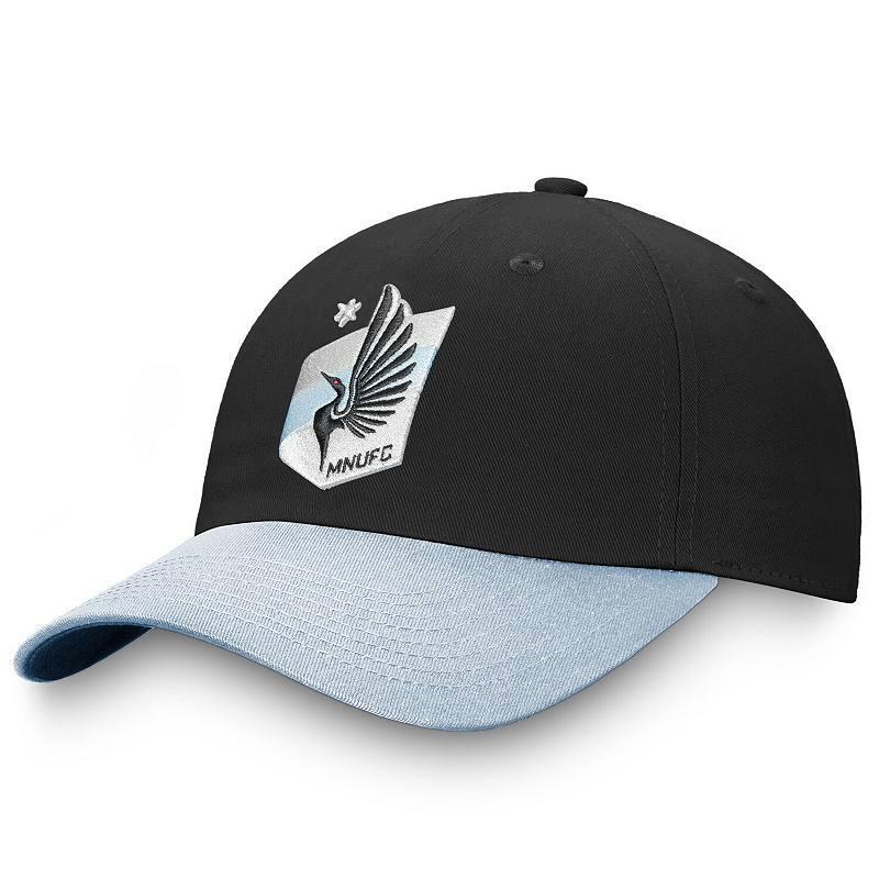 Women's Fanatics Branded Black/Light Blue Minnesota United FC Iconic Adjustable Hat, Mfc Black Product Image