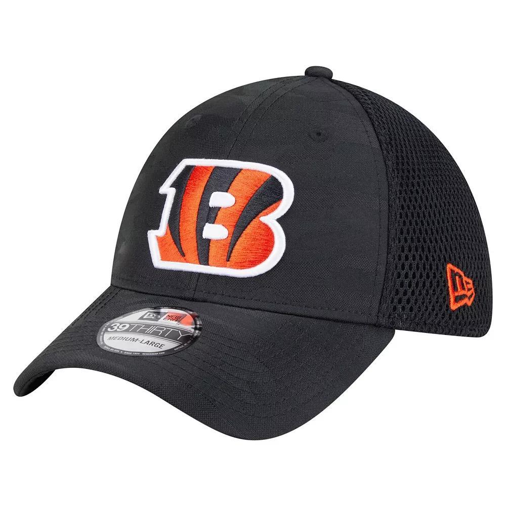Men's New Era Black Cincinnati Bengals Active Camo 39THIRTY Flex Hat, Size: Large/XL Product Image