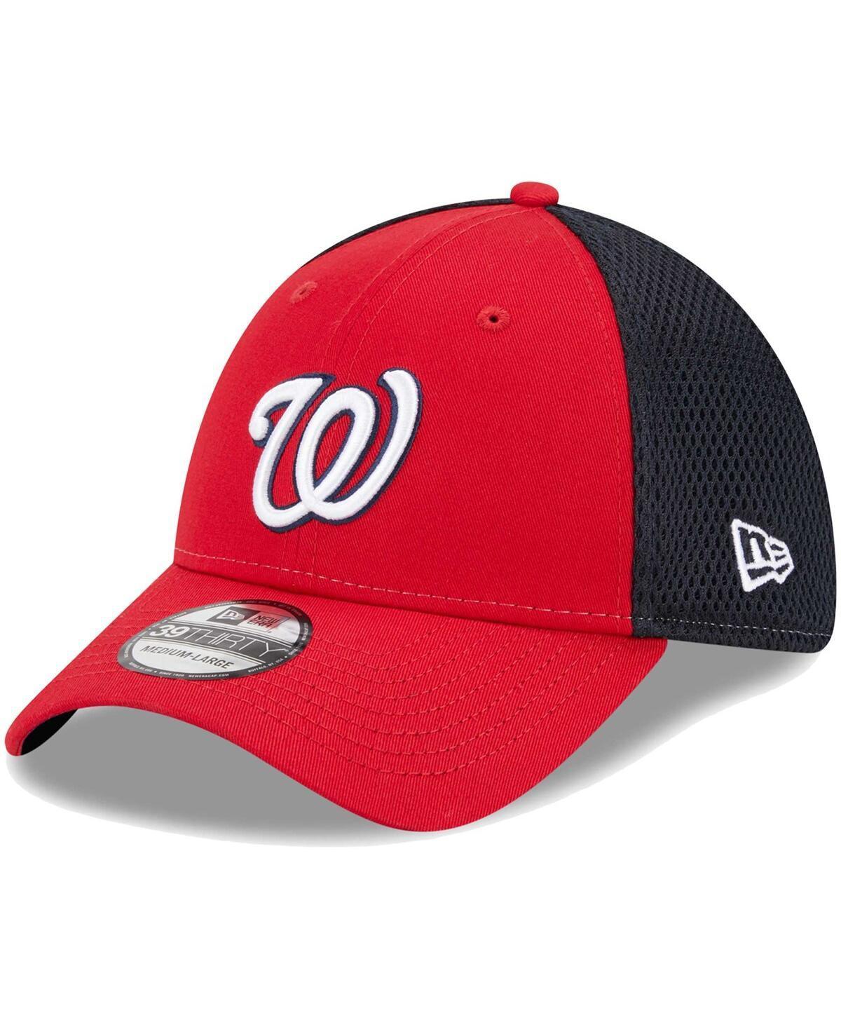 Men's New Era Red Washington Nationals Team Neo 39THIRTY Flex Hat, Size: Small/Medium Product Image