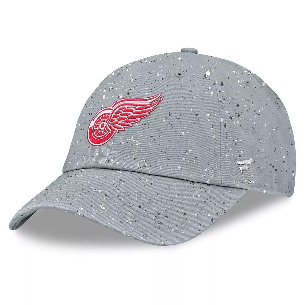 Womens Fanatics Gray Detroit Red Wings Heritage Snow Day Speckle Adjustable Hat Product Image