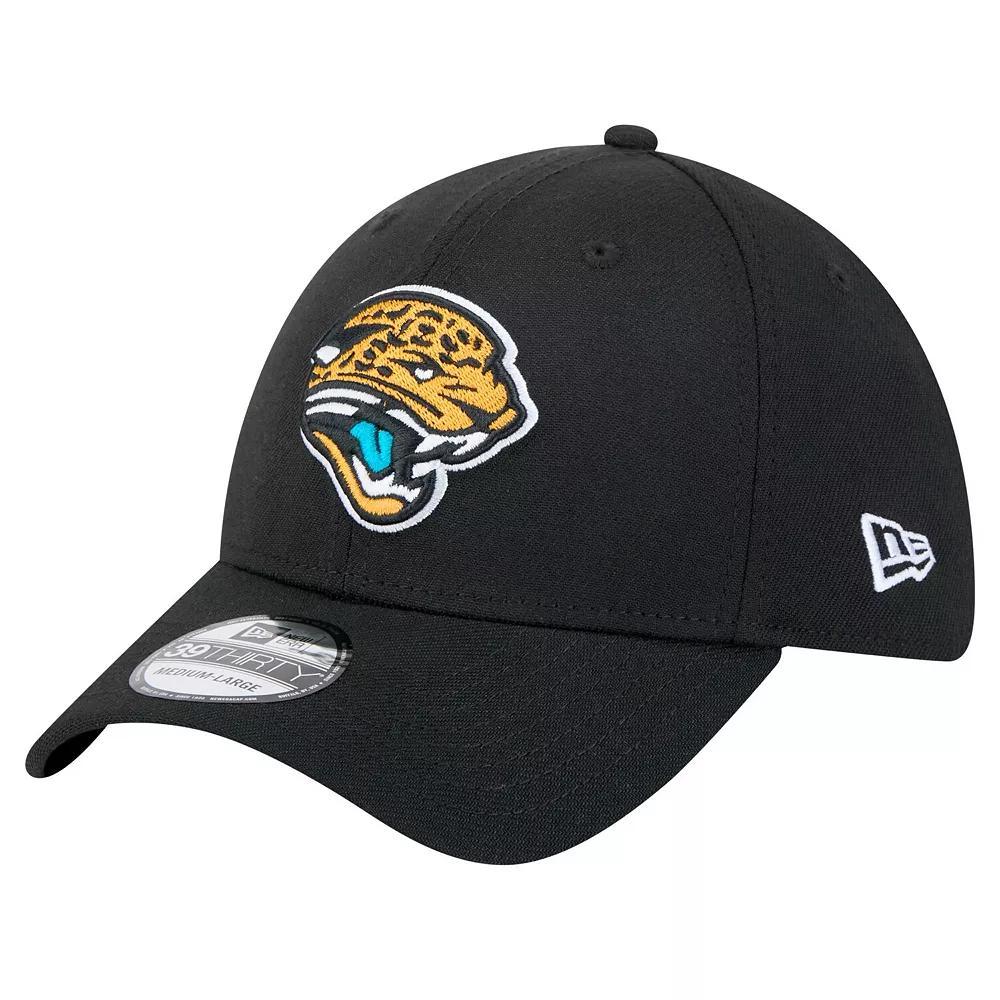 Men's New Era Black Jacksonville Jaguars Throwback Main 39THIRTY Flex Hat, Size: Small/Medium Product Image