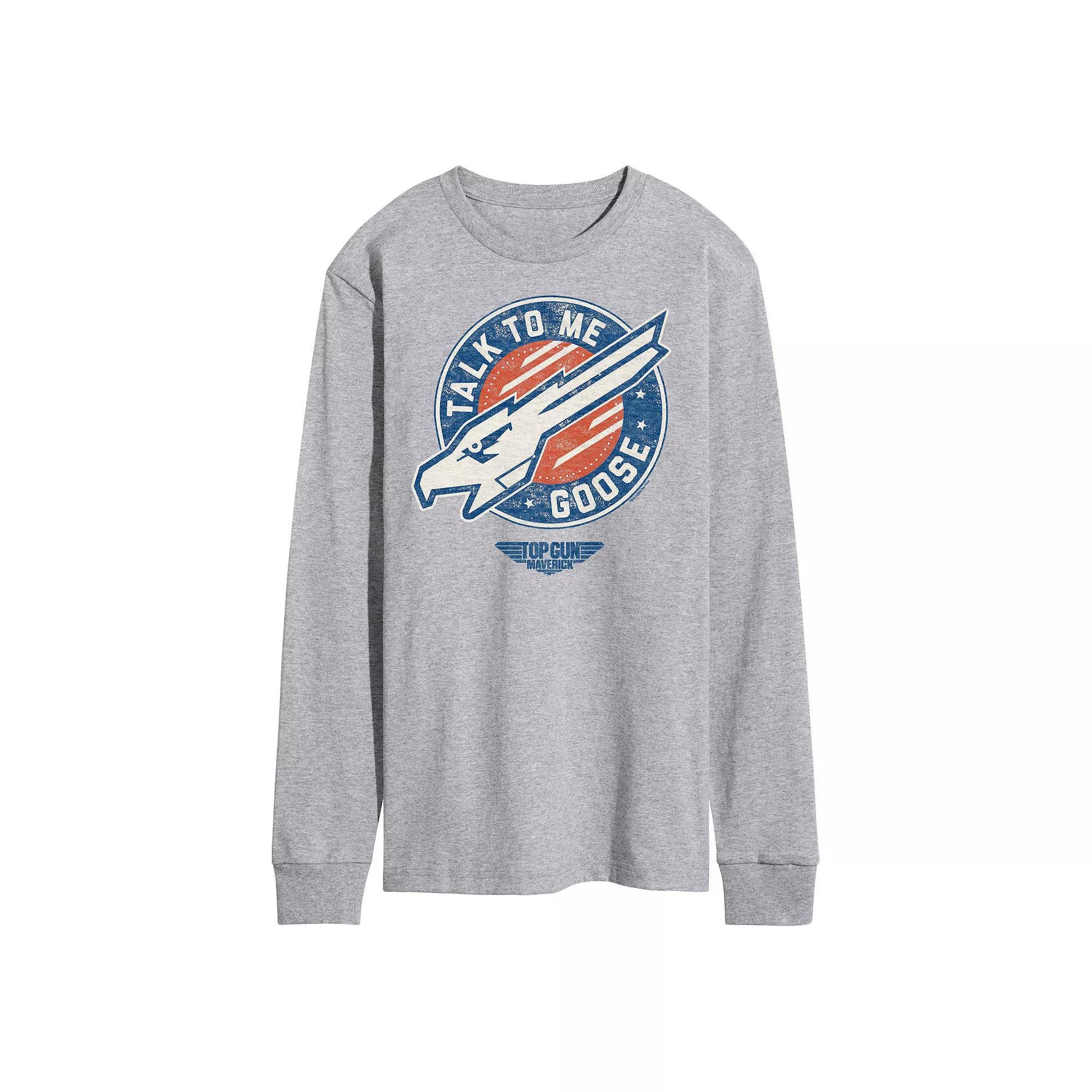 Mens Top Gun Maverick Talk To Me Goose Long Sleeve Tee Product Image
