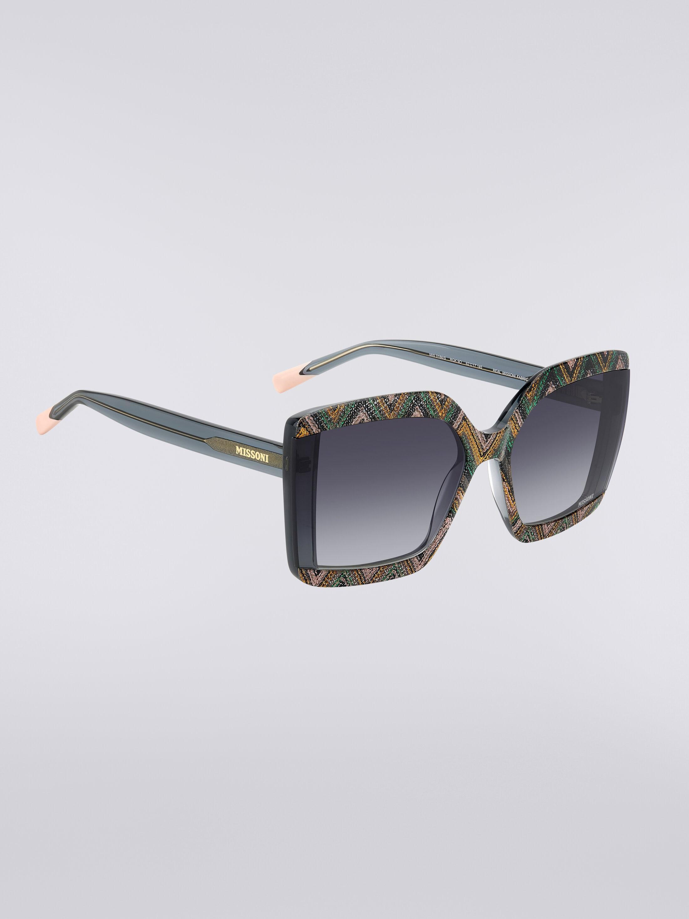 Square sunglasses with fabric inserts Product Image