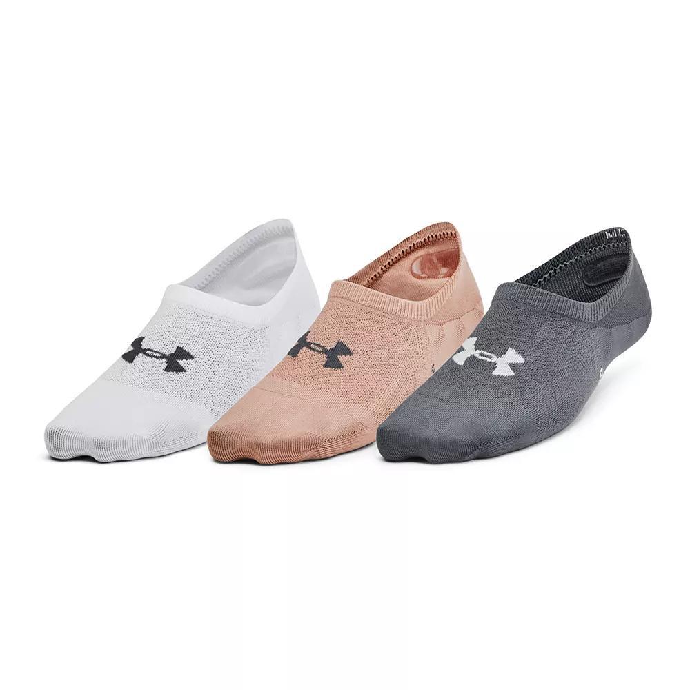 Women's Under Armour 3-Pack Breathe Lite Ultra Low Liner Socks, Size: Medium, Blush Beige Product Image