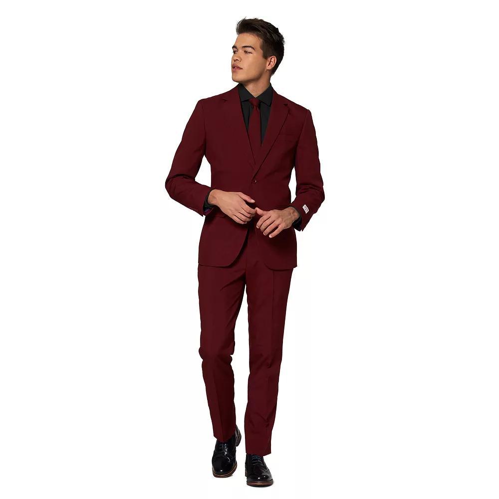 Men's OppoSuits Slim-Fit Solid Suit & Tie Set, Size: 40 - Regular, Red Product Image