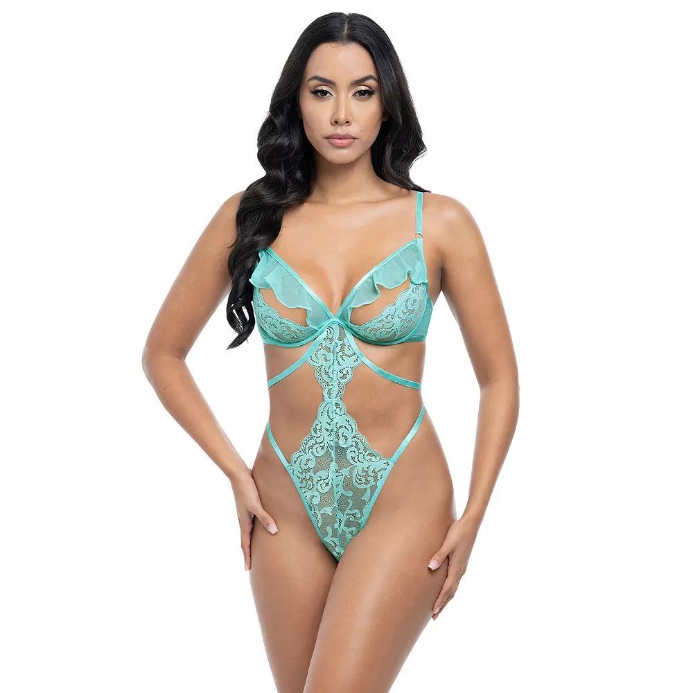 Oh La La Cheri Hannah Teddy Lingerie 51-11372, Women's, Size: Large-XL, Green Product Image