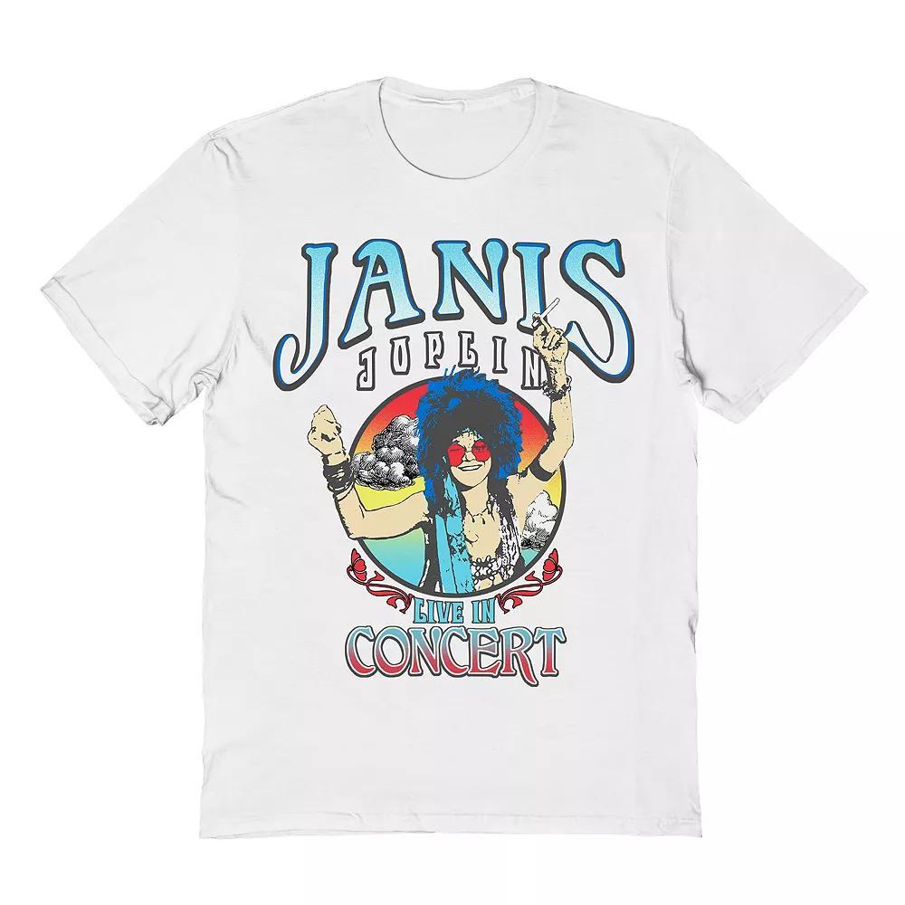 Men's Janis Joplin Graphic Tee, Size: XL, White Product Image