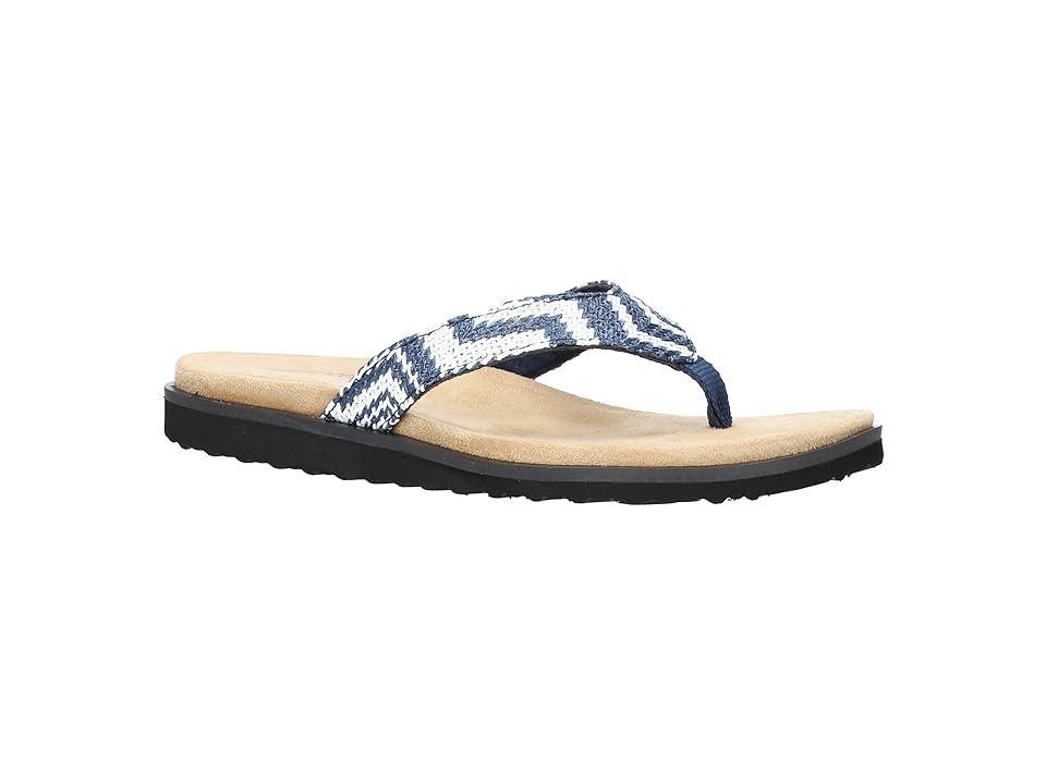Easy Street Stevie (Navy/White Raffia Woven) Women's Shoes Product Image