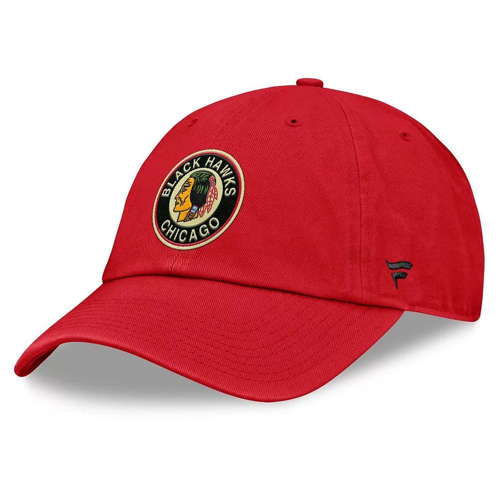 Men's Fanatics Red Chicago Blackhawks Decades Collection Adjustable Hat Product Image