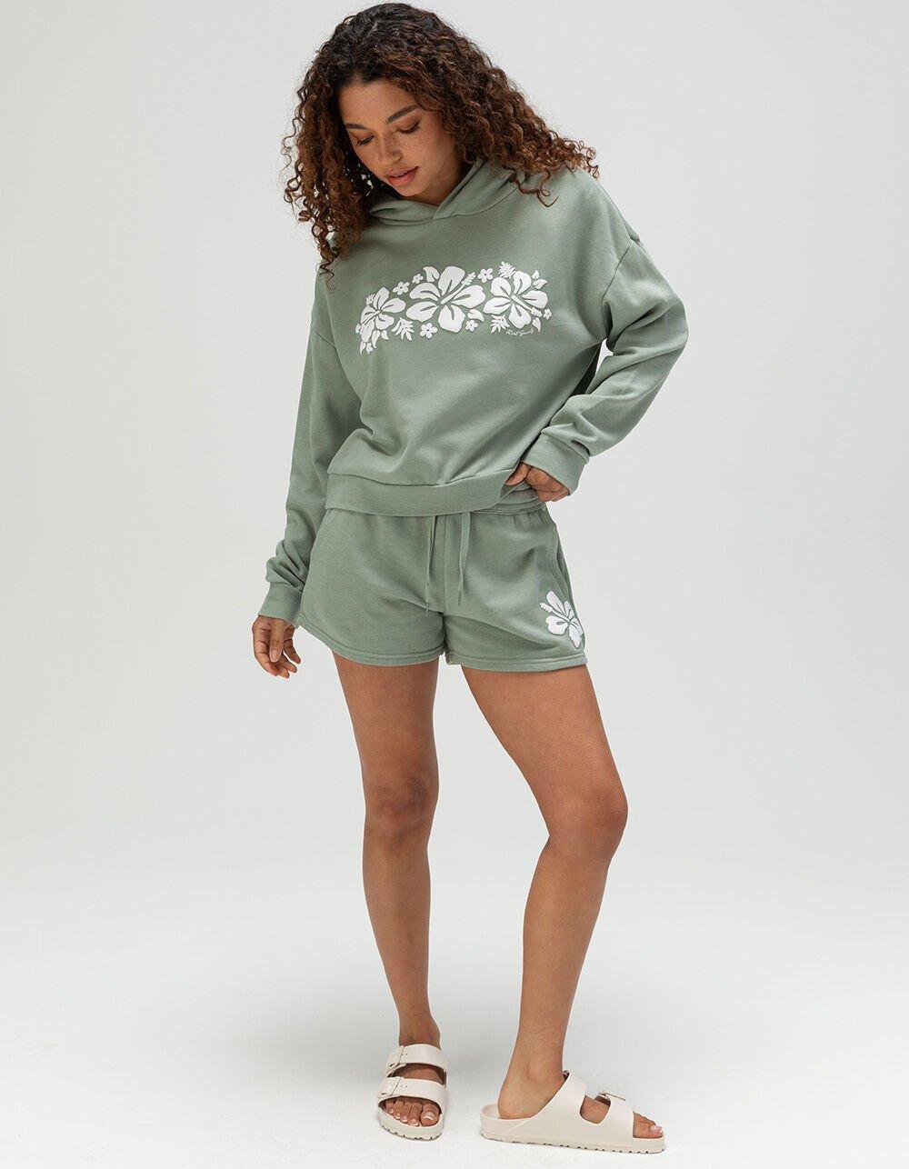 RIOT SOCIETY Hibiscus Womens Hoodie - SAGE Product Image