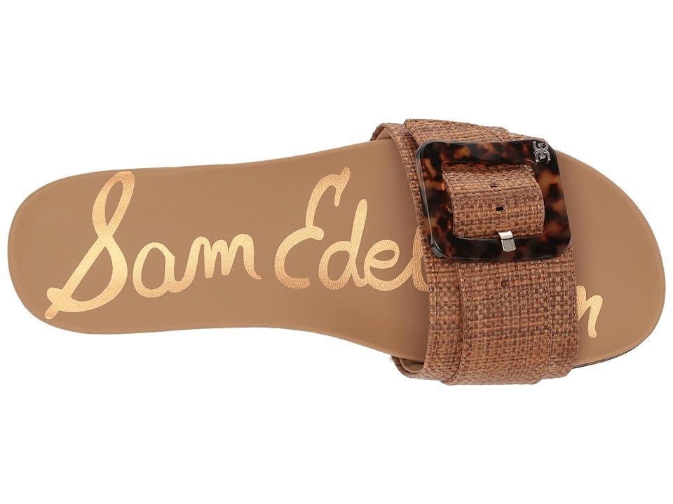 Sam Edelman Ariane Raffia Tortoise Buckle Detail Platform Slides Product Image