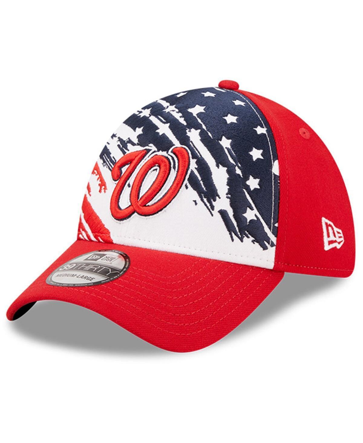 Men's New Era Red Washington Nationals 2022 4th of July 39THIRTY Flex Hat, Size: Medium/Large Product Image