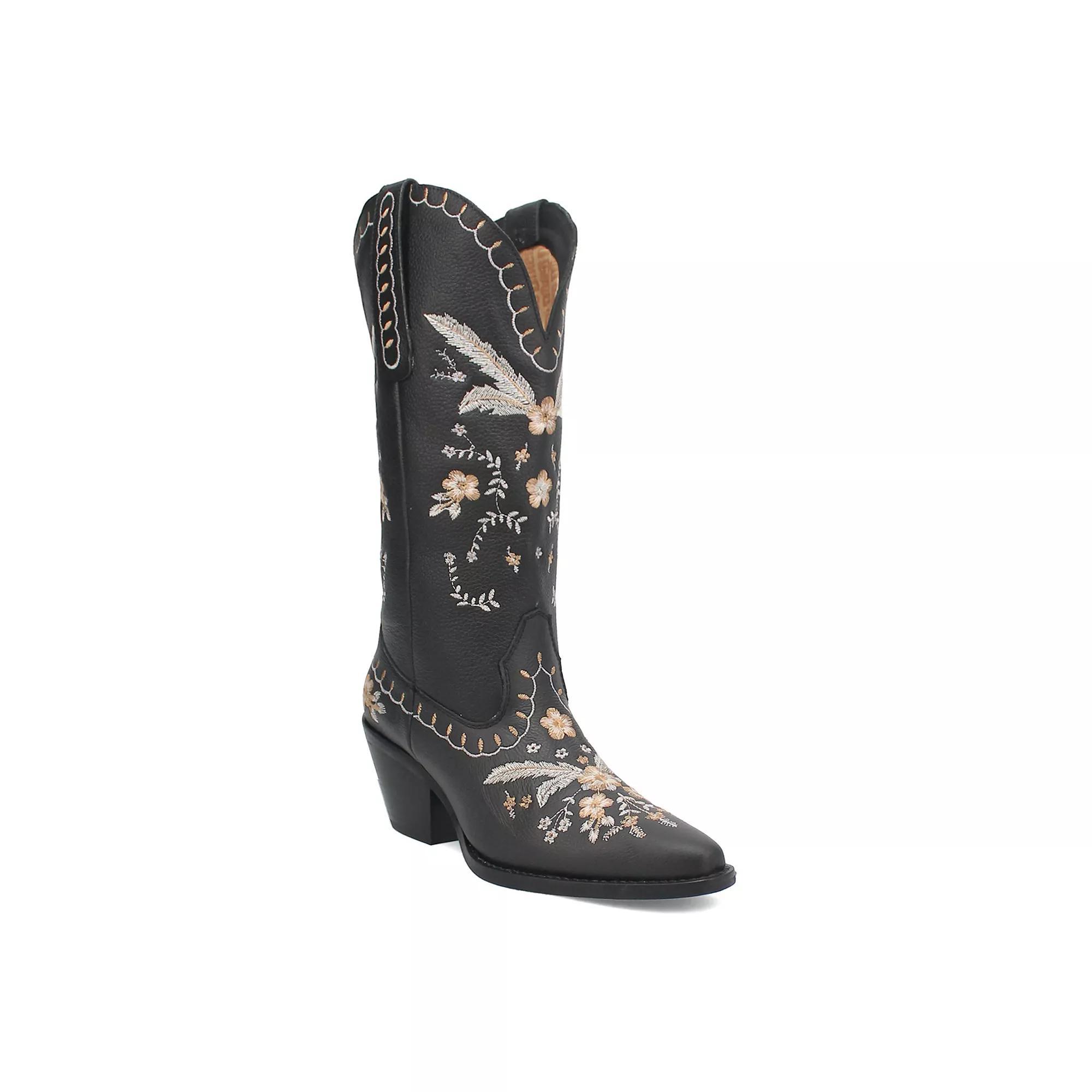 Dingo Full Bloom Women's Leather Western Boots, Size: 11, Black Product Image