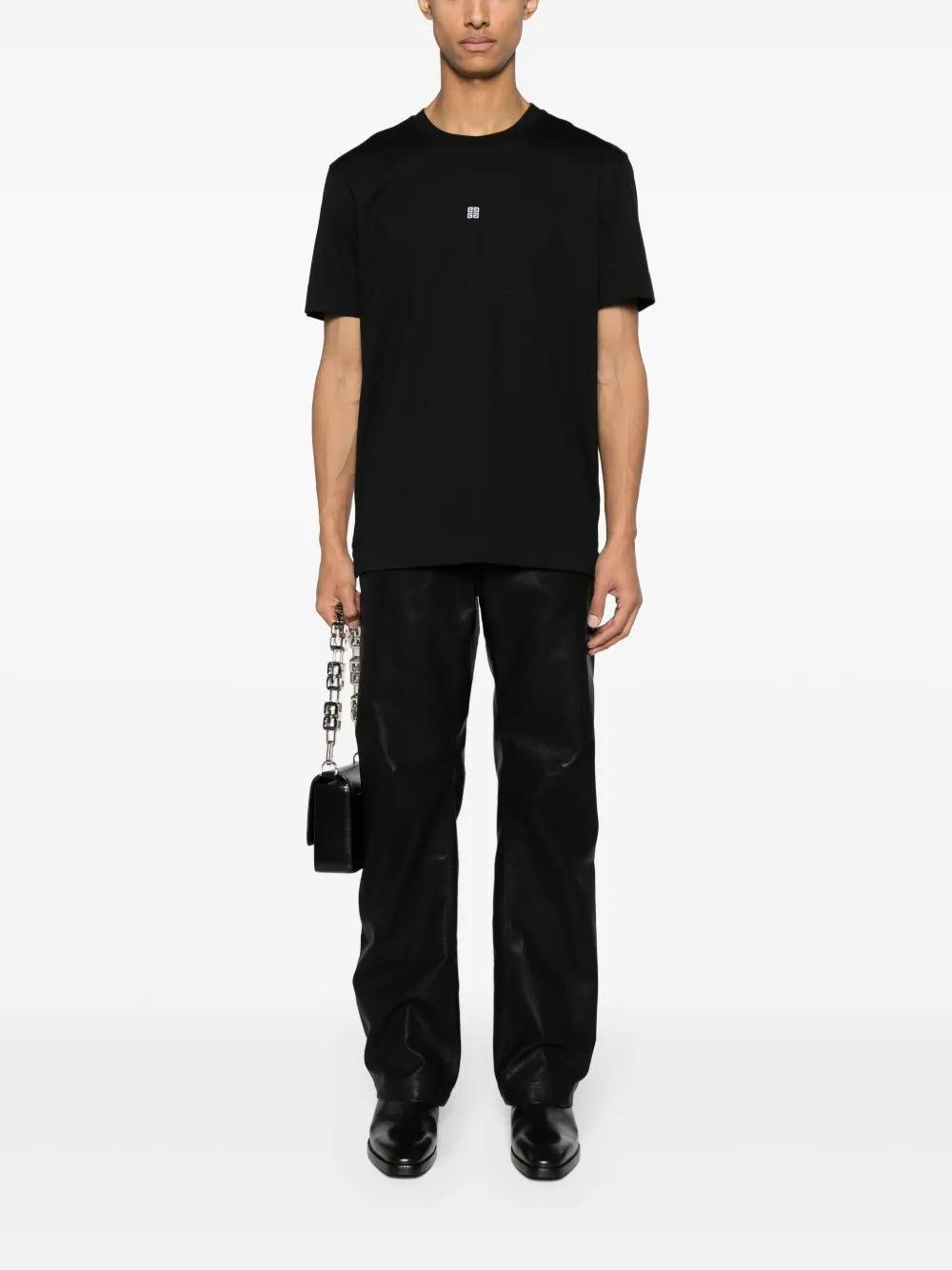 4G-embroidered cotton T-shirt Product Image