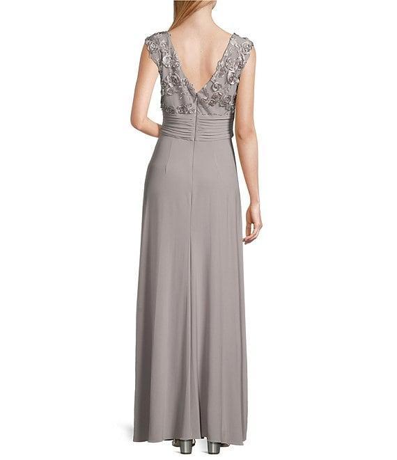Le Bos Sleeveless Embroidered Bodice Sheath Dress Product Image