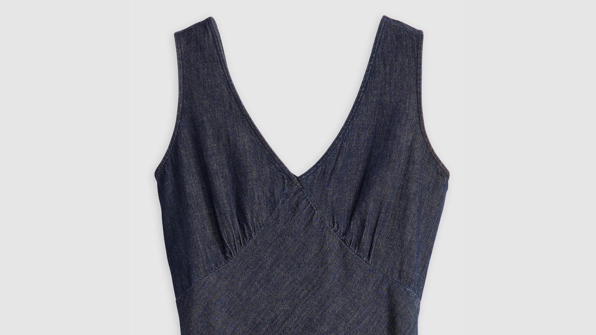 Atalia Linen+ Denim Slip Dress Product Image