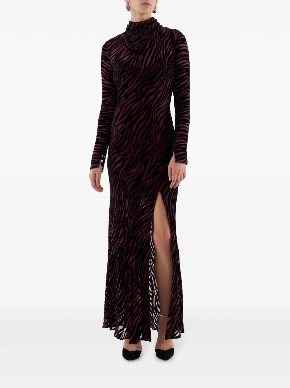 Irina semi-sheer side-slit gown Product Image