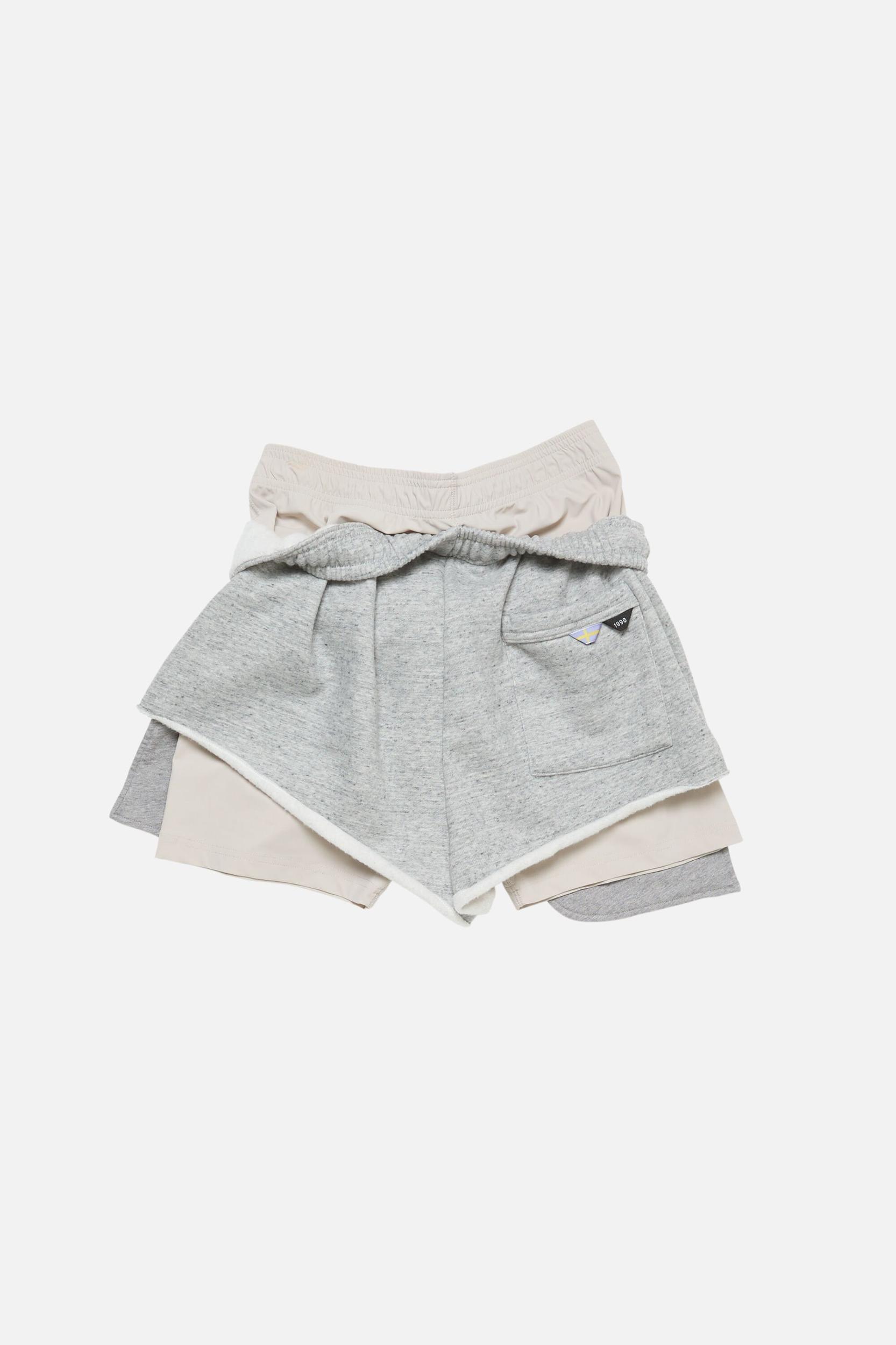 Layered fleece shorts Product Image
