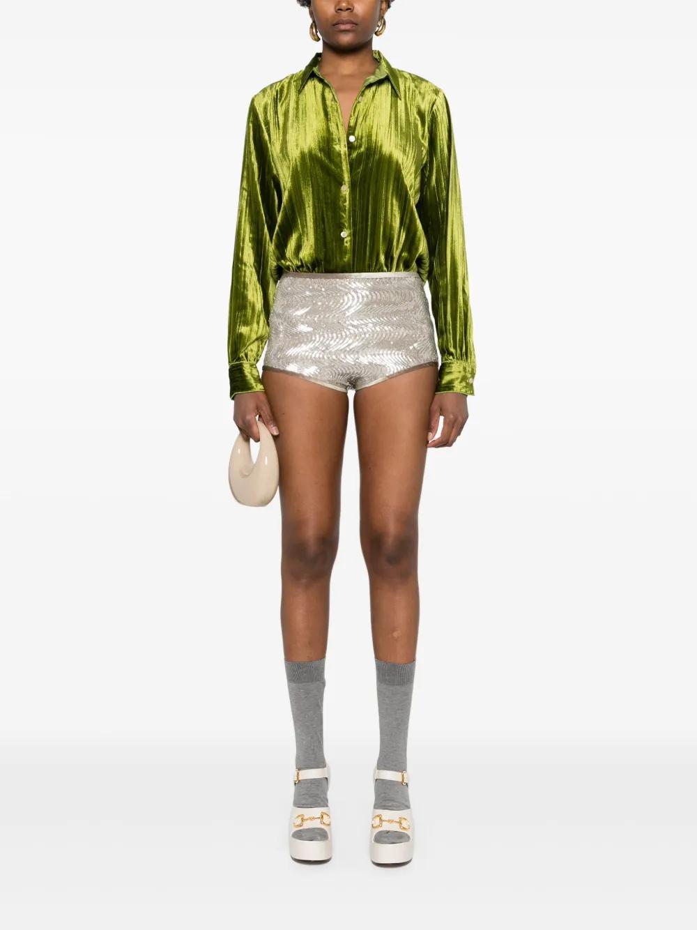 sequinned high-waist shorts Product Image