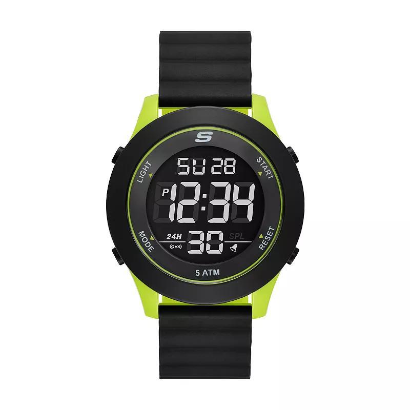 Skechers® Rosencrans Men's Slip Ins Digital Watch, Size: 46MM, Black Product Image