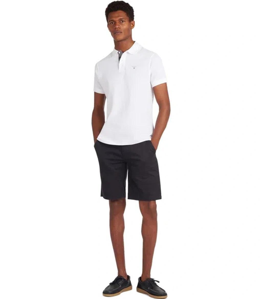 BARBOUR Logo Embroidered Short In White Product Image