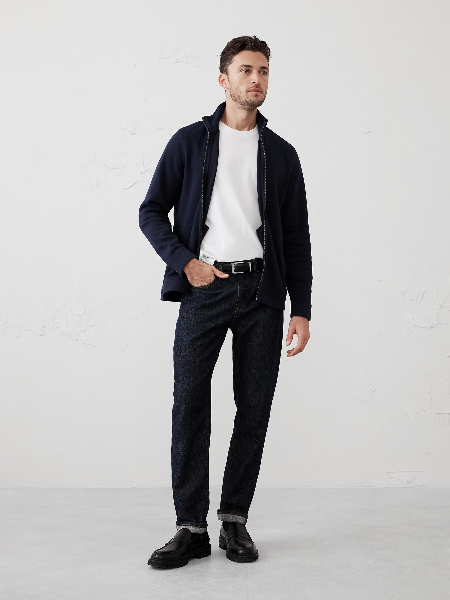 Pique Mock-Neck Jacket Product Image