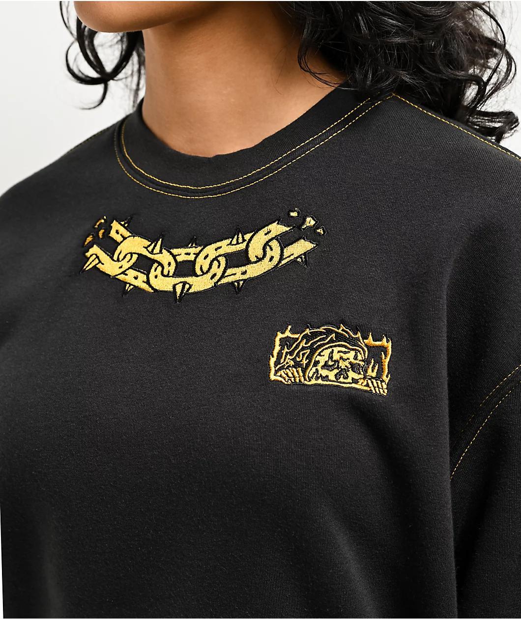 Lurking Class by Sketchy Tank Hotbox Flash Black Crewneck Sweatshirt Product Image