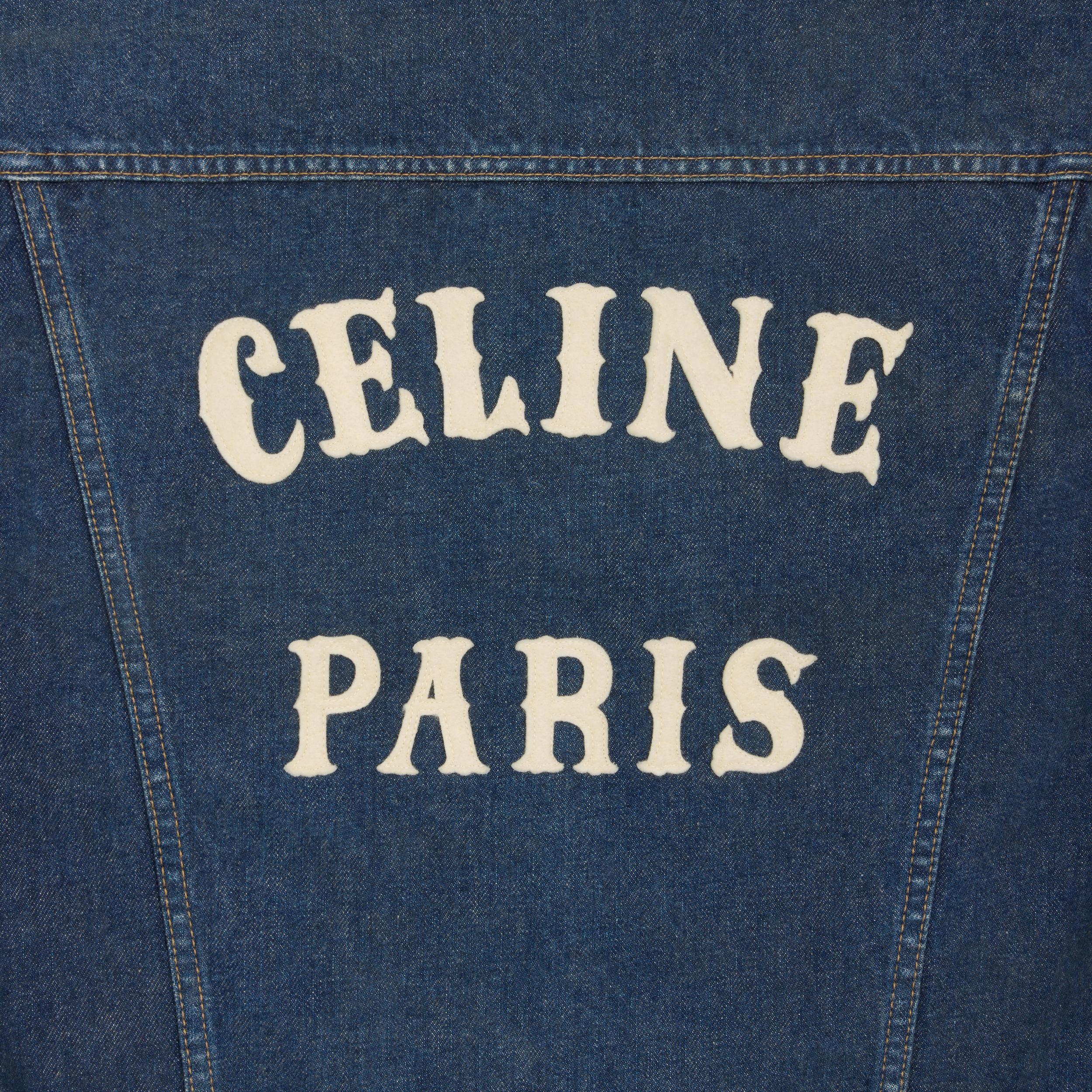 trucker jacket in royal indigo wash denim Product Image
